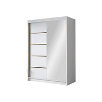 SCHIEBETÜRENSCHRANK Lungo III - Goldfarben/Weiß, Holzwerkstoff/Metall (120/200/58cm) - MIRJAN24