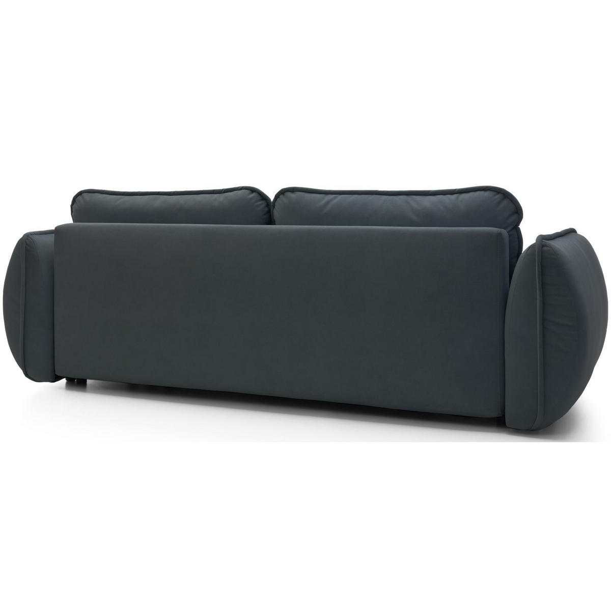 3-SITZER SOFA Cutie Graphit Easy-Clean-Velours - Schwarz, Textil (257/90/114cm) - Selsey
