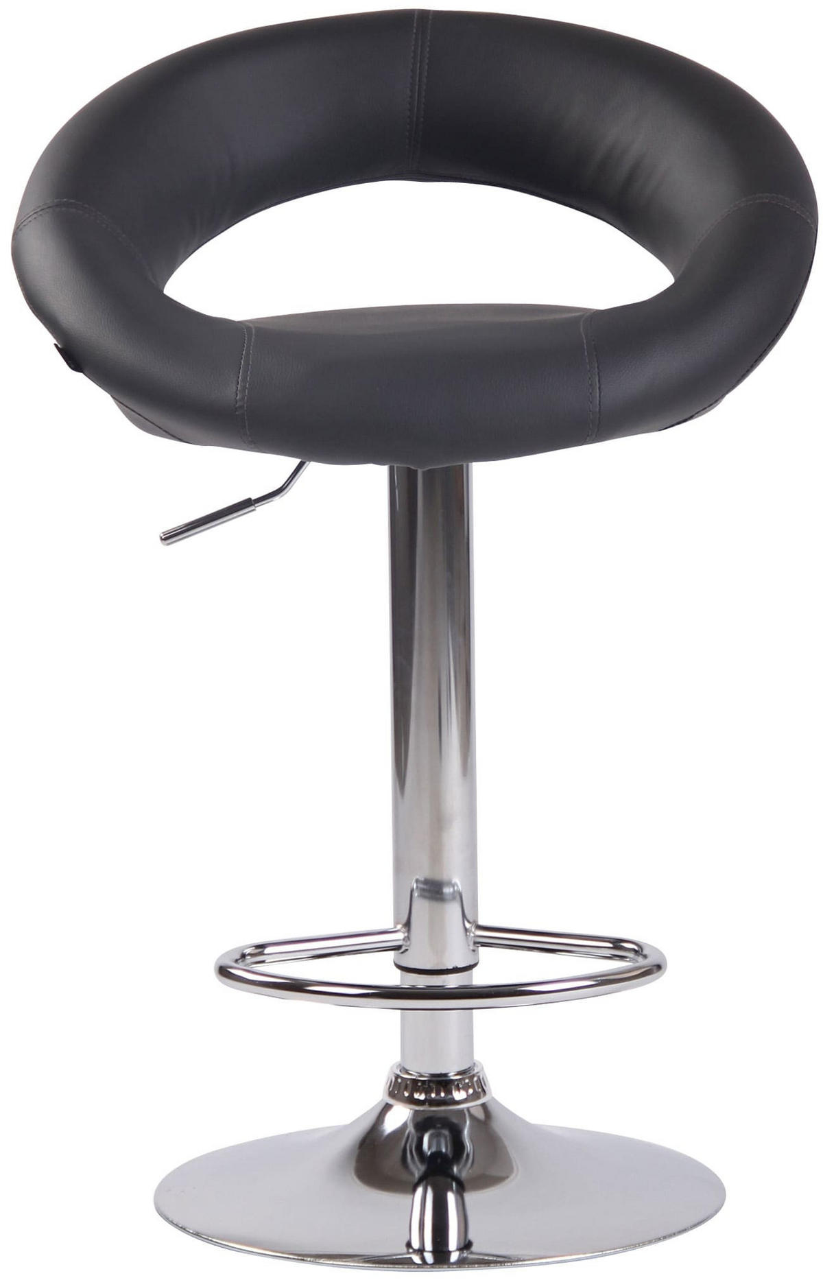 BARHOCKER 2er Set Lederlook grau - Chromfarben/Grau, Textil/Metall (53/80/47cm) - CLP