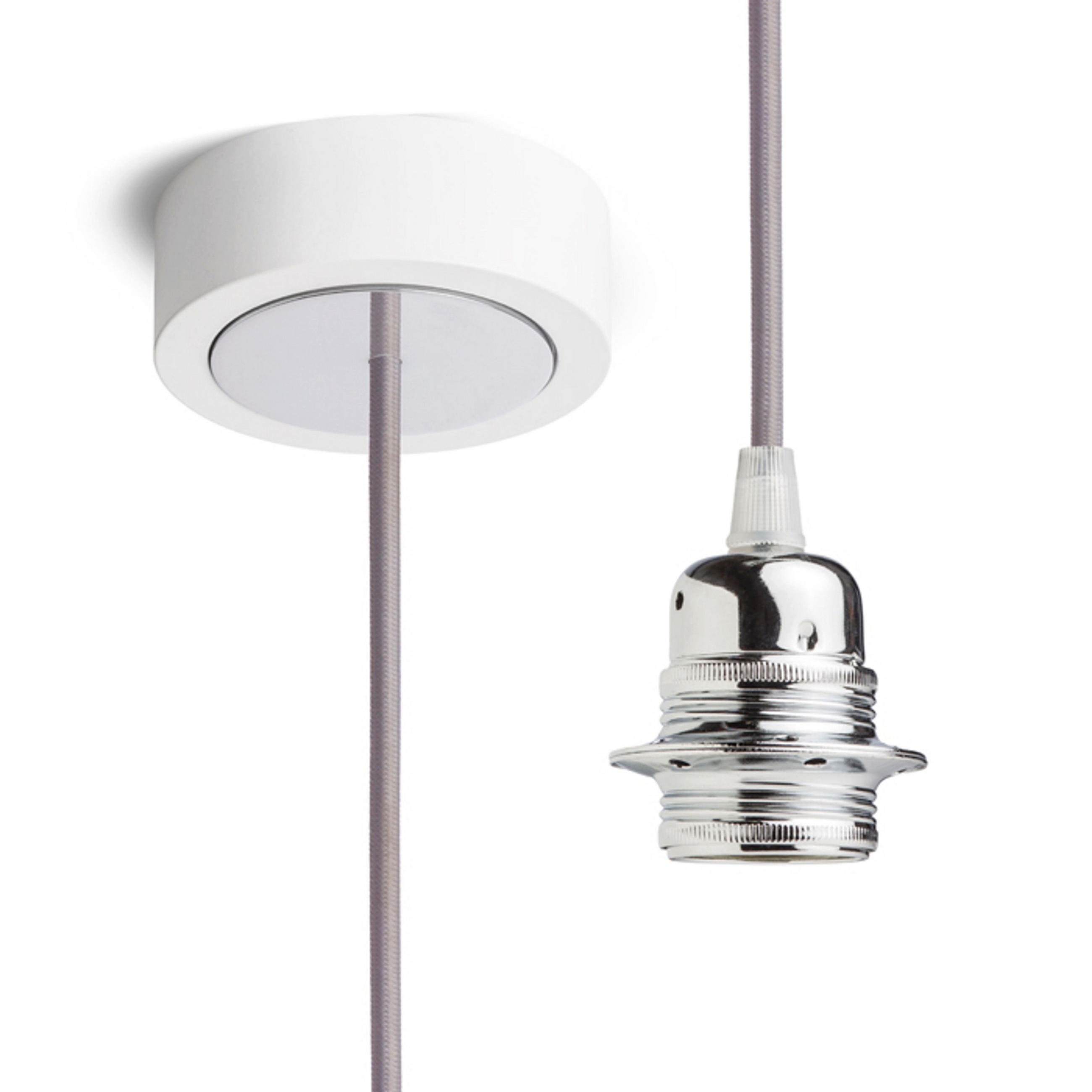 PENDELLEUCHTE HEX grau 15 W - Grau, Metall (8/8/27cm) - Rendl