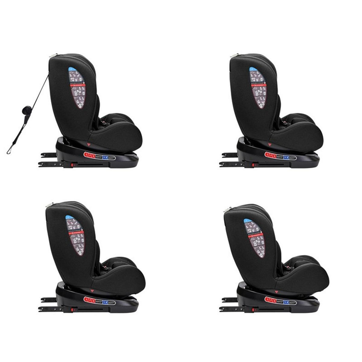 KINDERSITZ i-Trip i-Size schwarz (40-150 cm) Gruppe 0+/1/2/3 verstellbar Isofix - Schwarz, Kunststoff (46/62/50cm) - Kikka boo