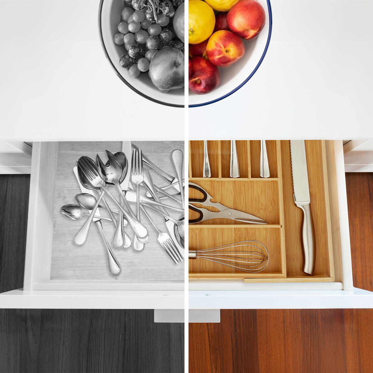 BESTECKKASTEN - Hellbraun, Holz/Holzwerkstoff (49.5/5/44.5cm) - Relaxdays