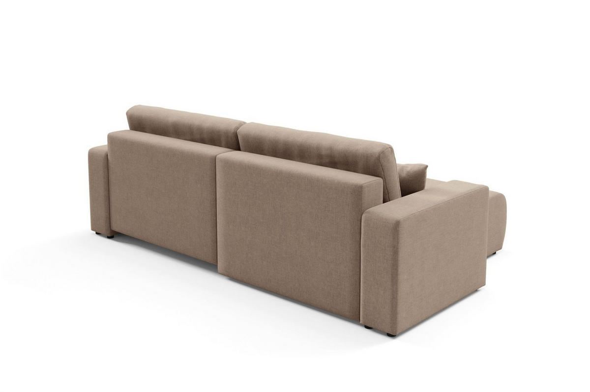 ECKSOFA Augusto - Beige, Holzwerkstoff/Textil (244/149cm) - Fun Möbel