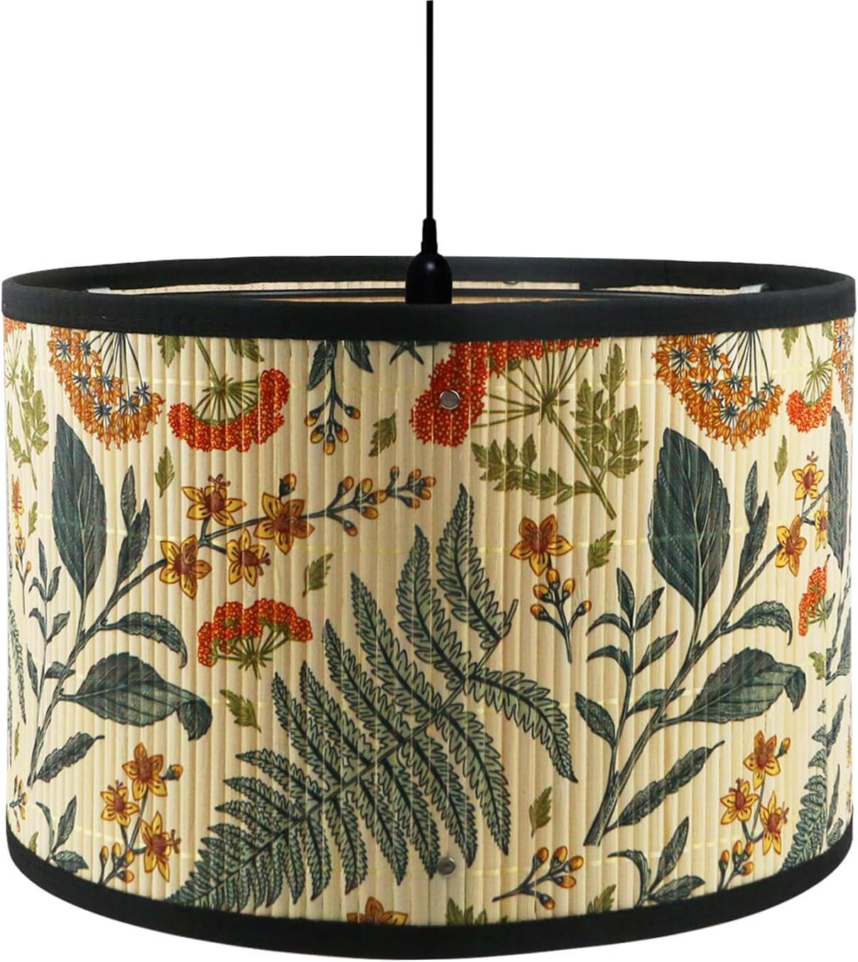 LAMPENSCHIRM Bambus Muster 30/30/20 cm - Creme, Naturmaterialien (30/30/23cm) - Weltevree