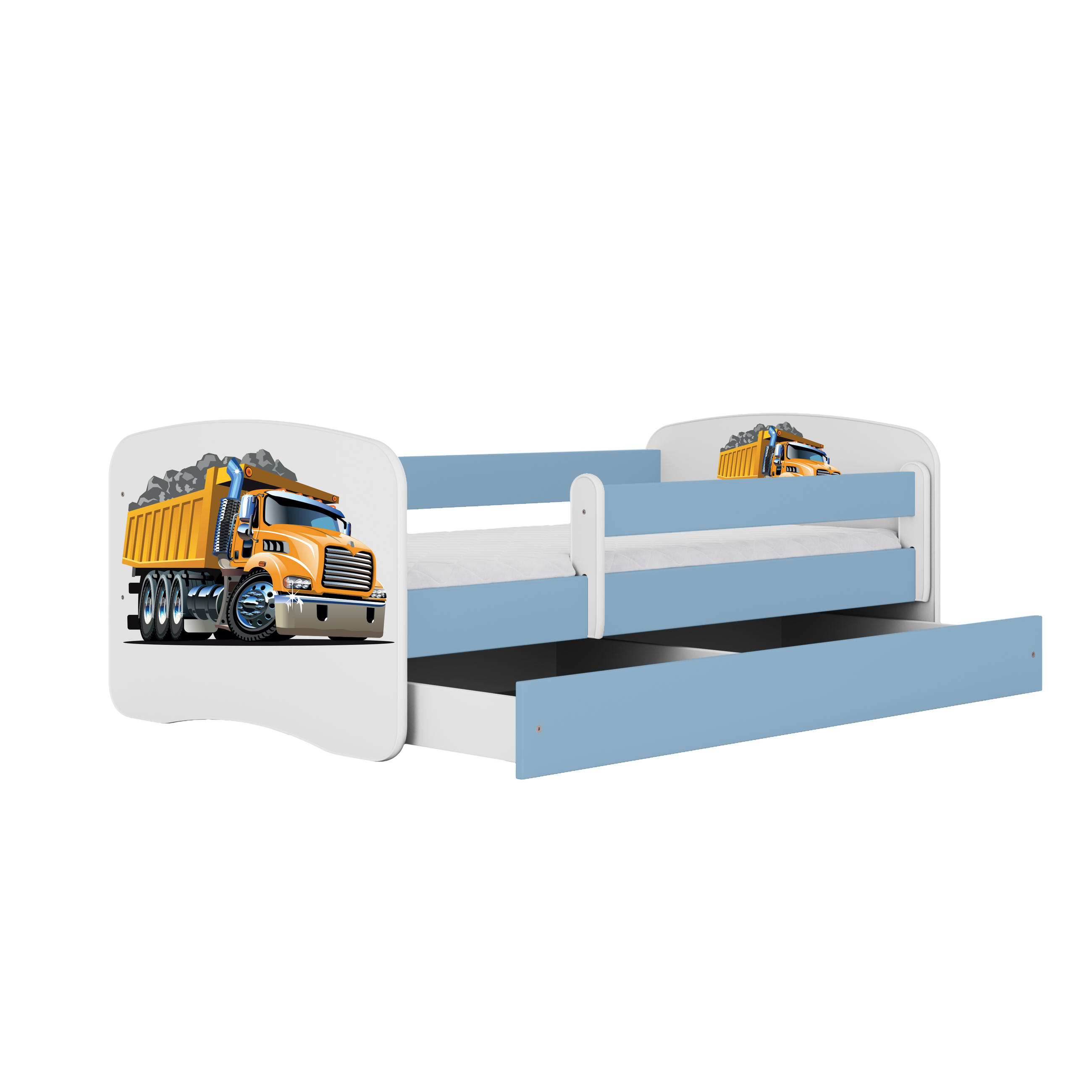 KINDERBETT Lastwagen mit Schublade 160/80 90/61/164 - Blau, Holzwerkstoff (90/160cm) - RAUMHIRSCH FURNITURE