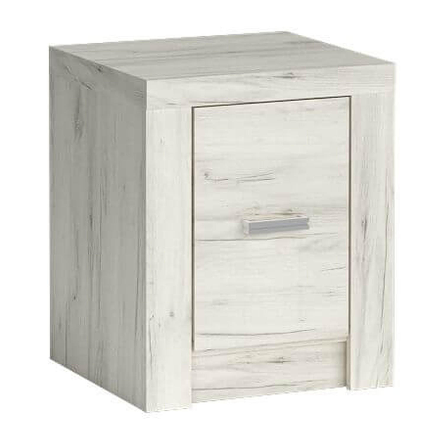 NACHTTISCH Indianapolis I-24 45 x 55 x 42 cm Kraft Weiß - Weiß, Holzwerkstoff/Metall (45/55/42cm) - Koseto