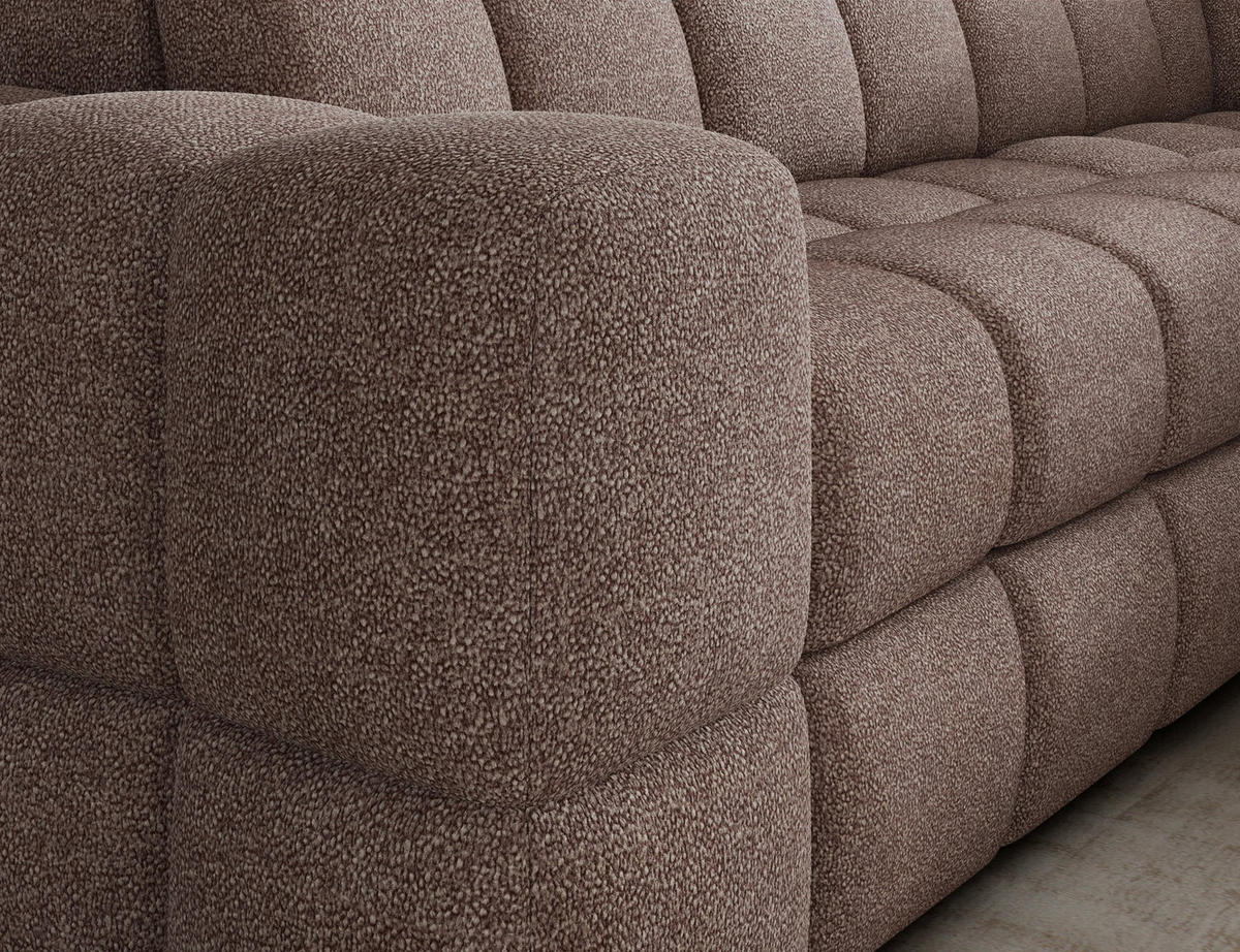 ECKSOFA Bronon mit Schlaffunktion und Bettkasten – Modernes Design, verstellbare Kopfstützen und verschiebbare Rückenlehnen - Beige, Kunststoff (296/109cm) - Wohnideebilder