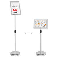 INFORMATIONSSTÄNDER A4, mit Aluminiumrahmen - Weiß, Metall (24/24/108cm) - ALLboards