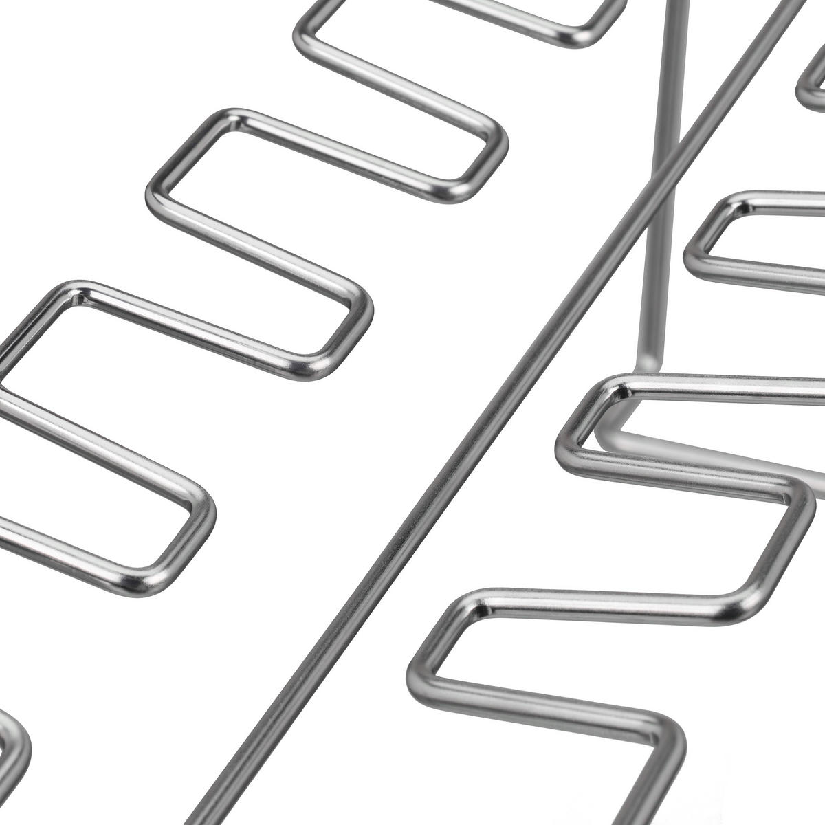 2XHÄHNCHENSCHENKELHALTER - Silberfarben, Metall (34.5/14.5/11.5cm) - Relaxdays