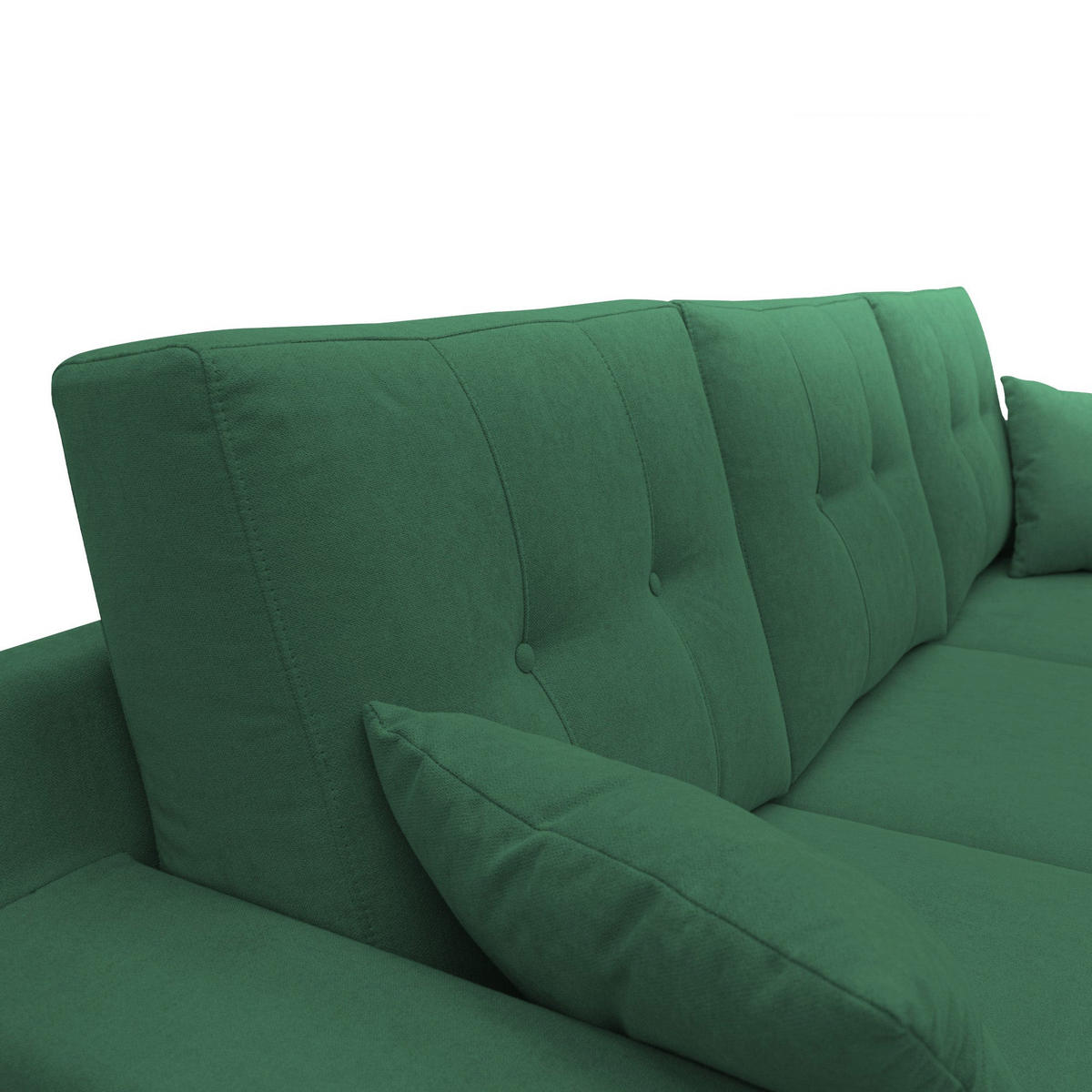 ECKSOFA Danish - Grün, Textil (237/91cm) - Divani.store