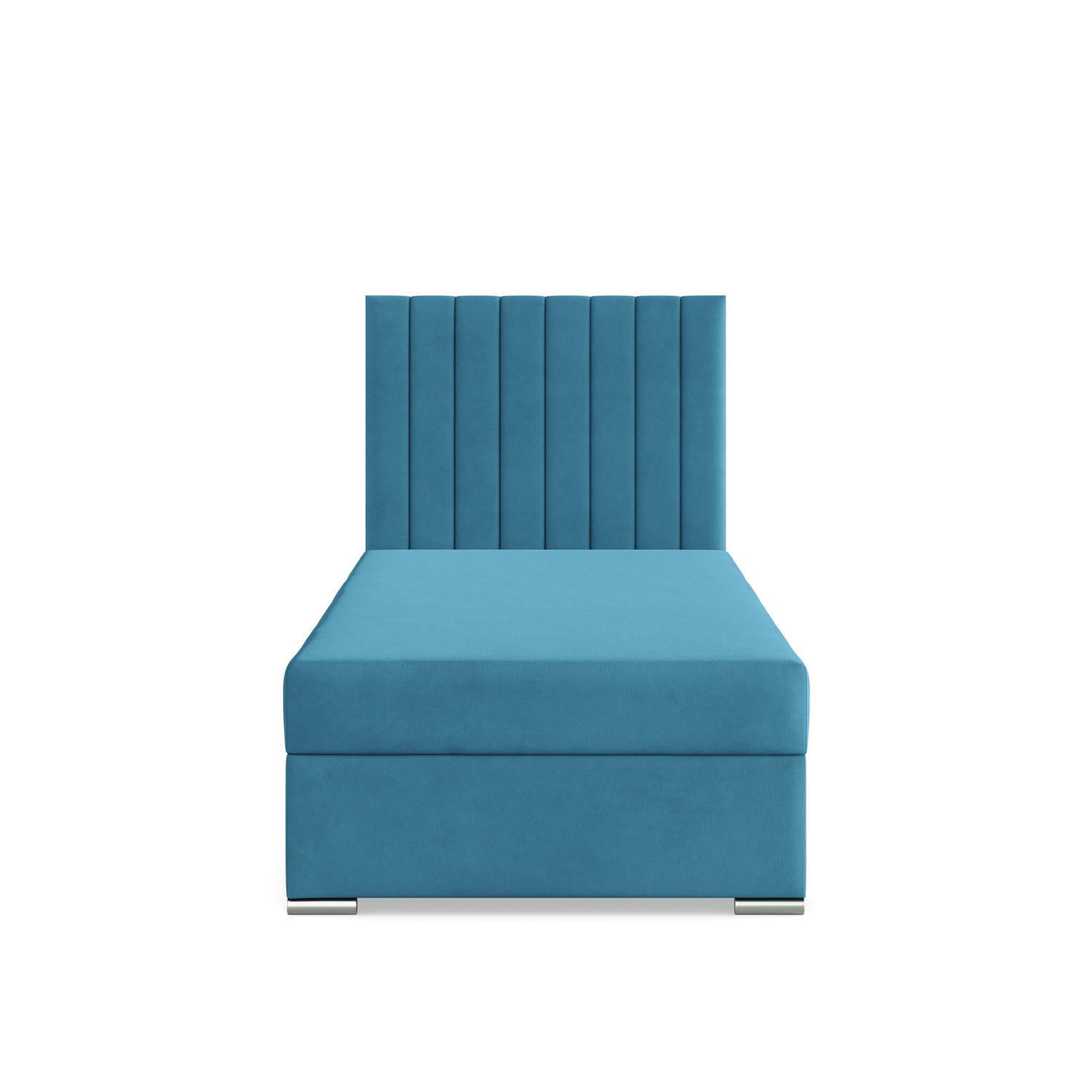 BOXBETT MIT KOPFTEIL 90x200 AGEN, Blau - Blau, Textil (90/200cm) - Mebligo