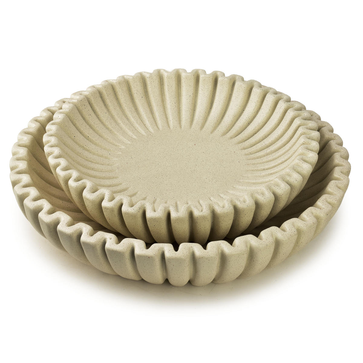 DEKORAČNÍ MISA, poliresin, béžová - béžová, plast (7cm) - Mondex