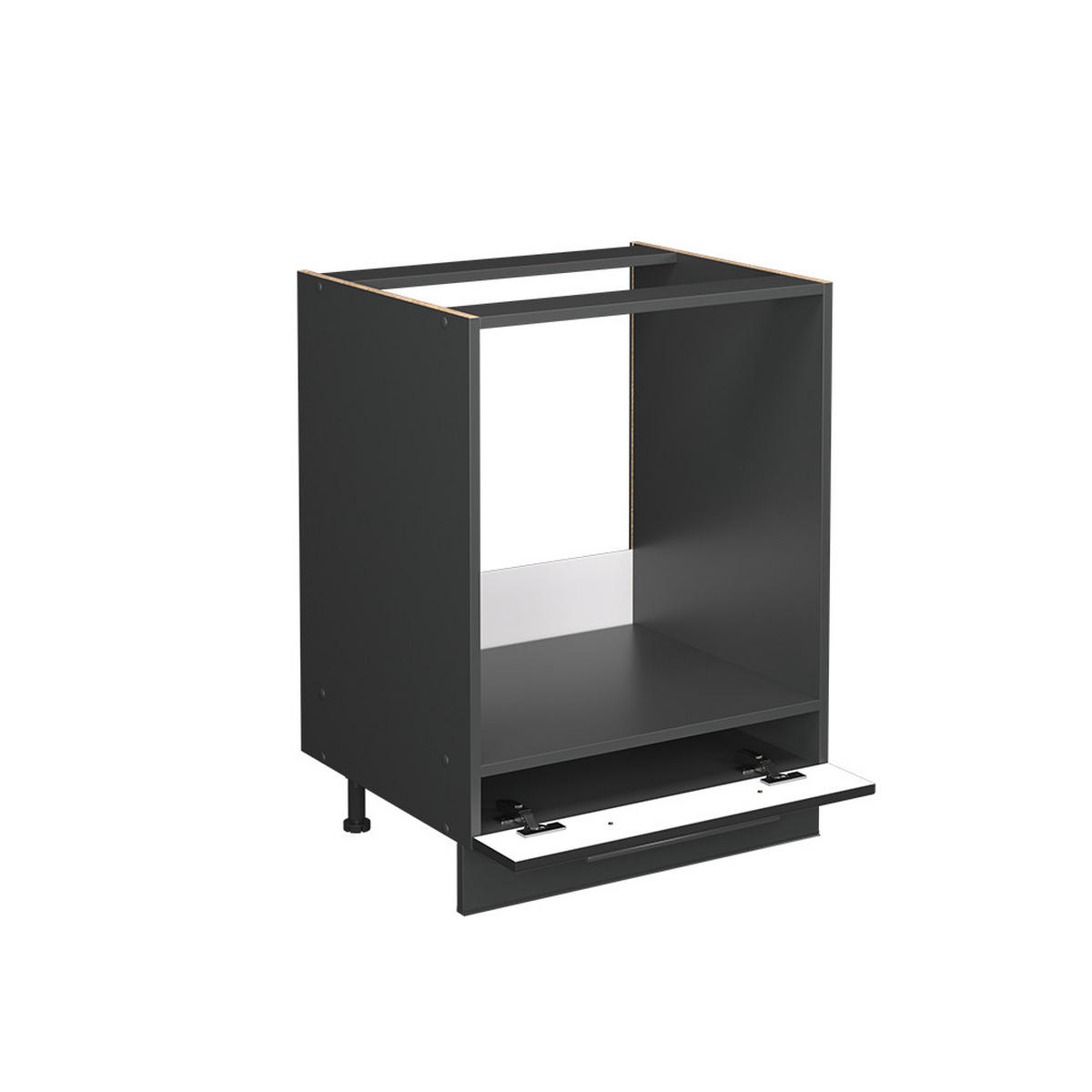 SKŘÍŇKA NA VESTAVĚNOU TROUBU Fame-Line Antracitový vysoký lesk - antracitová/vysoce lesklá černá, kompozitní dřevo (60/82/60cm) - Vicco