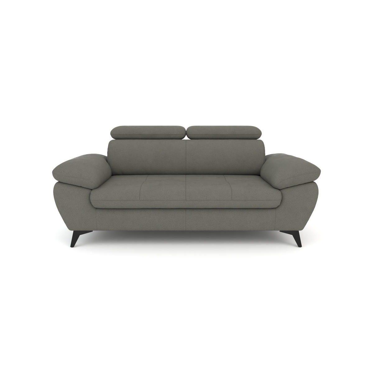 2,5-SITZER Karlstad Flachgewebe Grün verstell. Kopfstützen B 194 cm - Jadegrün, Kunststoff/Textil (194/84/100cm) - foamnova