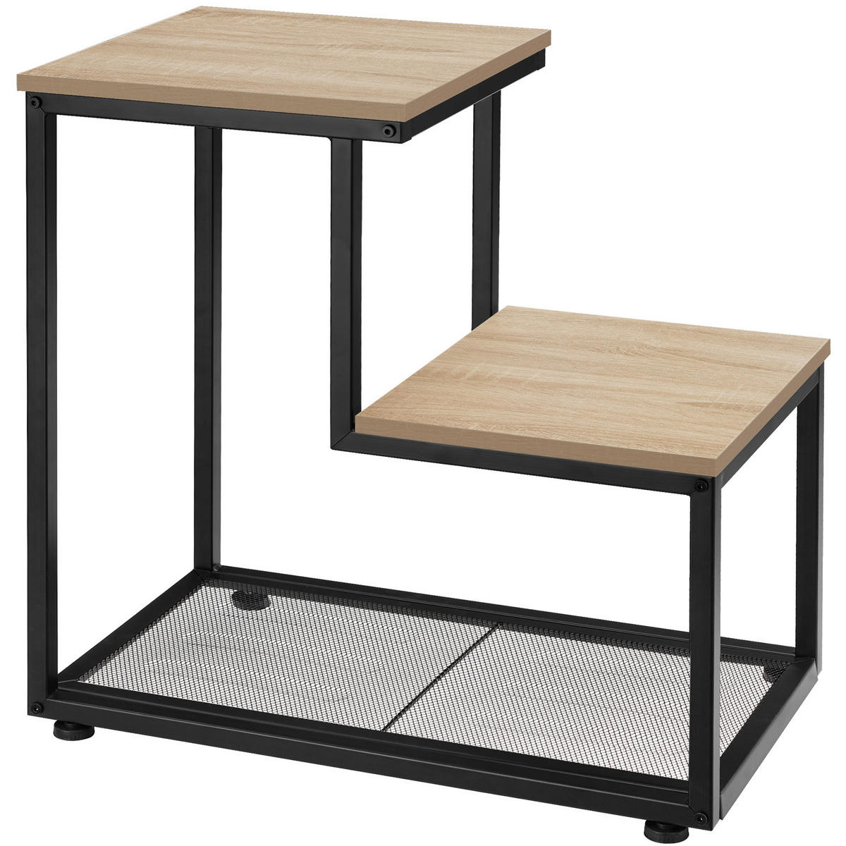 BEISTELLTISCH Halifax,60,5 x 35,5 x 60,5 cm,Industrial Holz hell, Eiche Sonoma - Naturfarben, Holz (60.5/35.5/60.5cm) - tectake