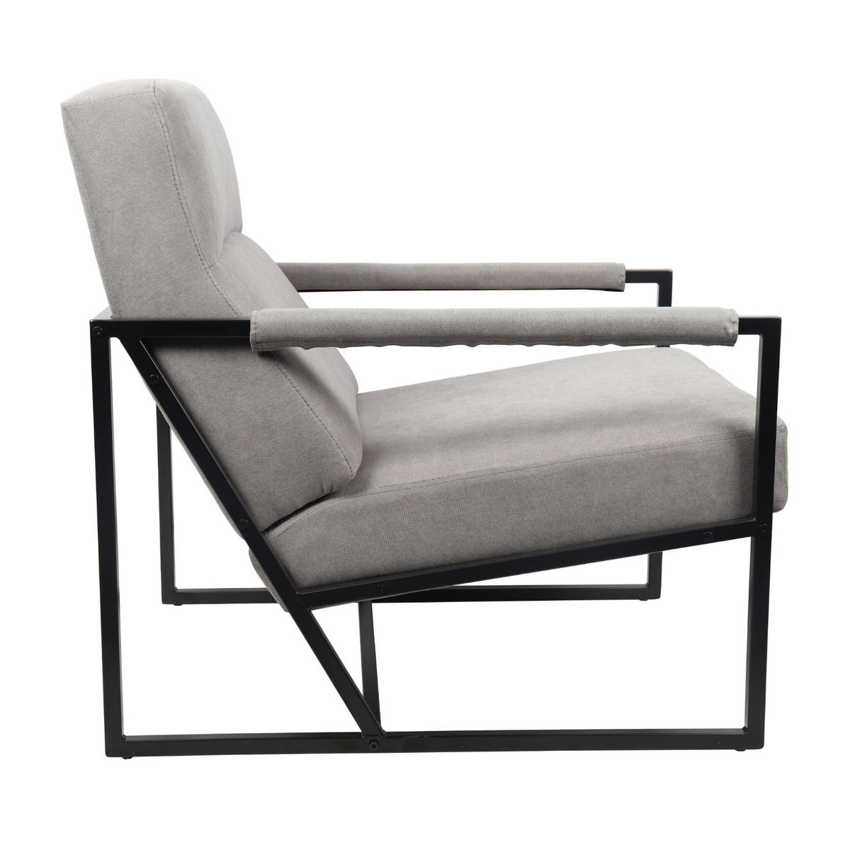 LOUNGESTUHL CHRIS - Grau, Textil (66/77/82cm) - SVITA