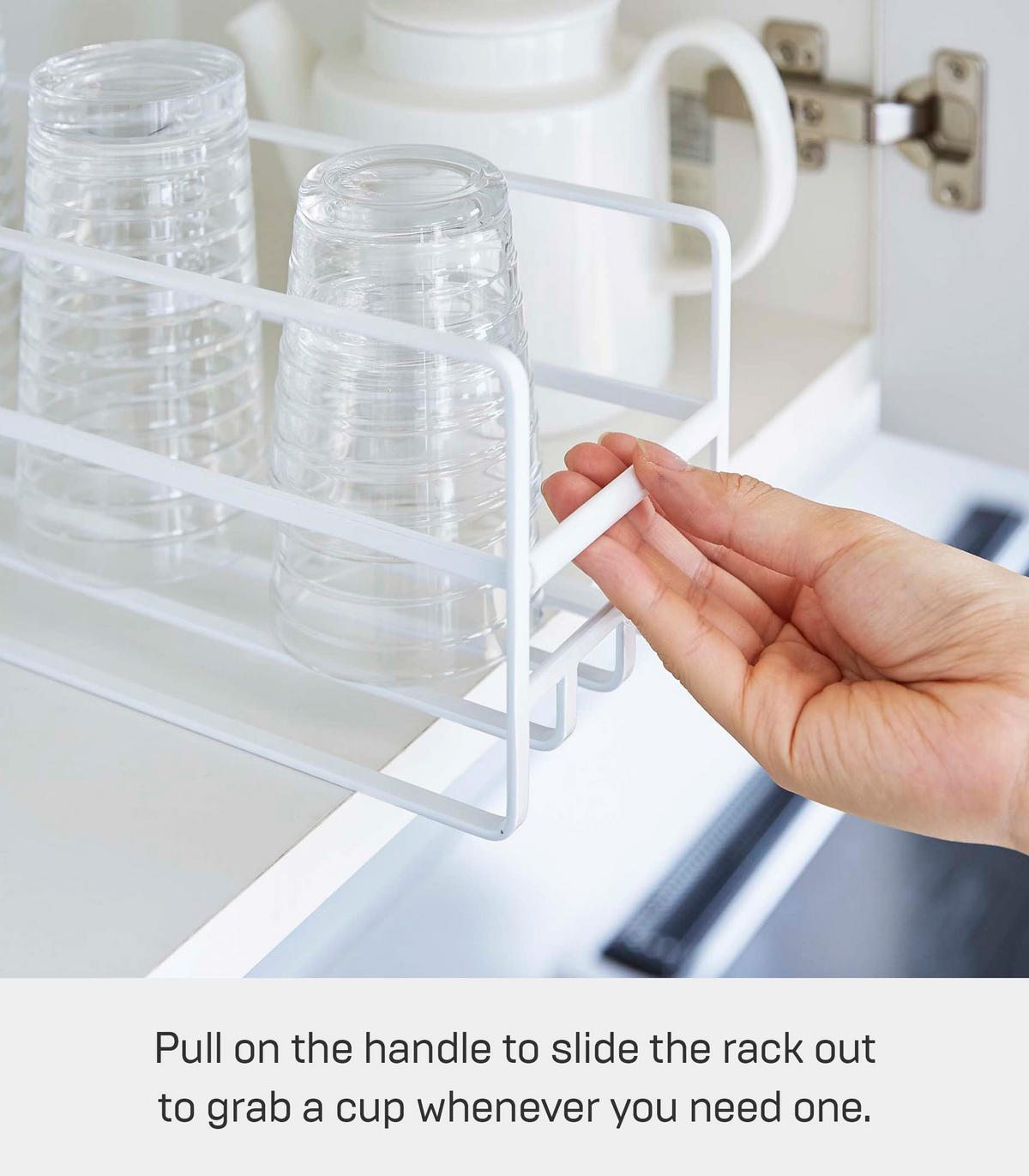 ORGANIZER FÜR TASSEN UND GLÄSER Tower 5643 weiß 12/33,2/11 cm - Weiß, Metall (11/12/33.2cm) - Yamazaki