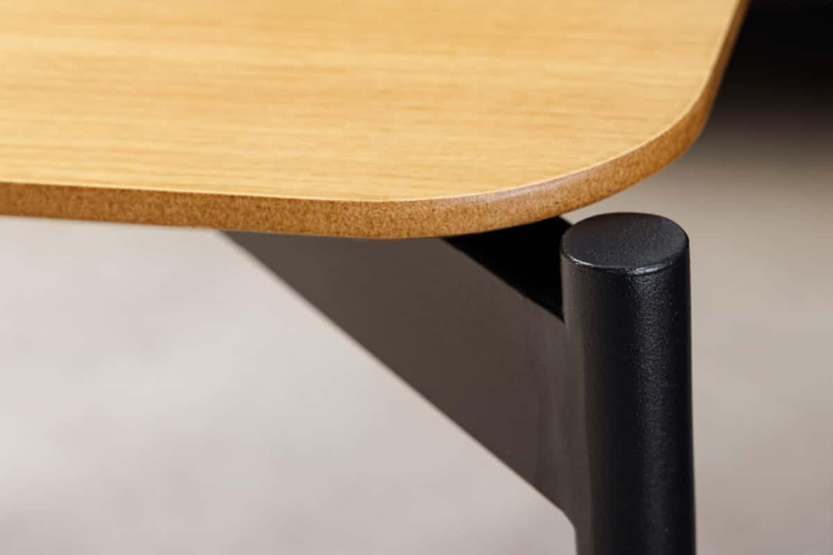 COUCHTISCH DESIGNO rechteckig Braun|Natur 90cm - Schwarz/Braun, Holz/Metall (45/90/45cm) - riess-ambiente