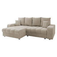 ECKSOFA Kronos - Beige/Silberfarben, Holz/Textil (250/166cm) - MIRJAN24