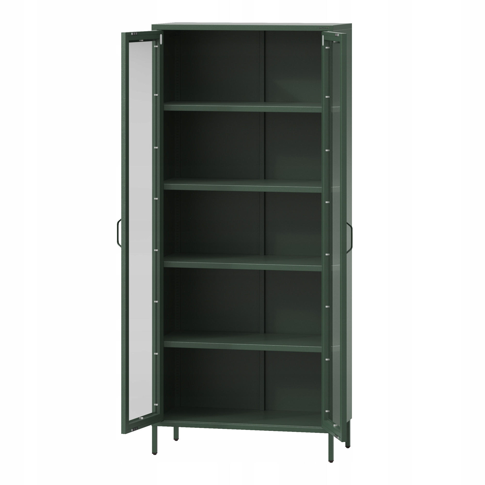 WOHNZIMMER Vitrine ANGELO Modern - Grün, Metall (80/185/45cm) - Jan Nowak