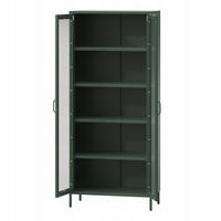 WOHNZIMMER Vitrine ANGELO Modern - Grün, Metall (80/185/45cm) - Jan Nowak