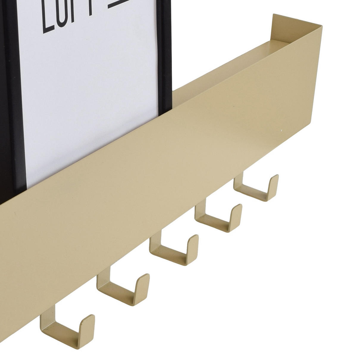 KLEIDERABLAGE Mula Beige - Beige, Metall (61/19/6cm) - LOFT42
