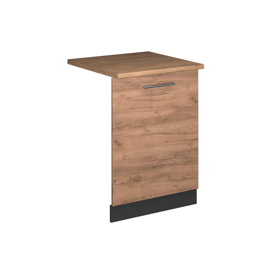 DISKMASKINENS FRONTPANEL Fame-Line Goldkraft ek 60 cm , AP Oak Honungsek, Antracit 81.8/60/60 cm