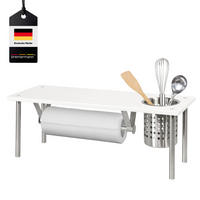 KÜCHENREGAL, weiß, Metall - Weiß, Metall (56/19/20cm) - bremermann
