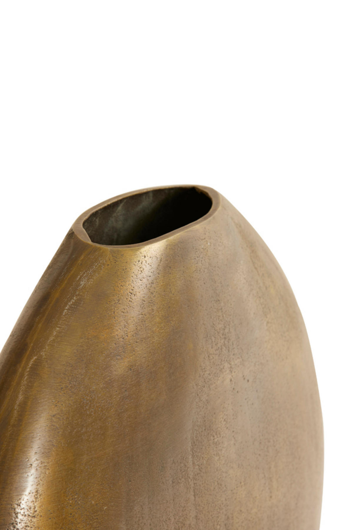 VASE Positano Bronze 42/7/42 cm - Bronzefarben, Metall (42cm) - Light & Living