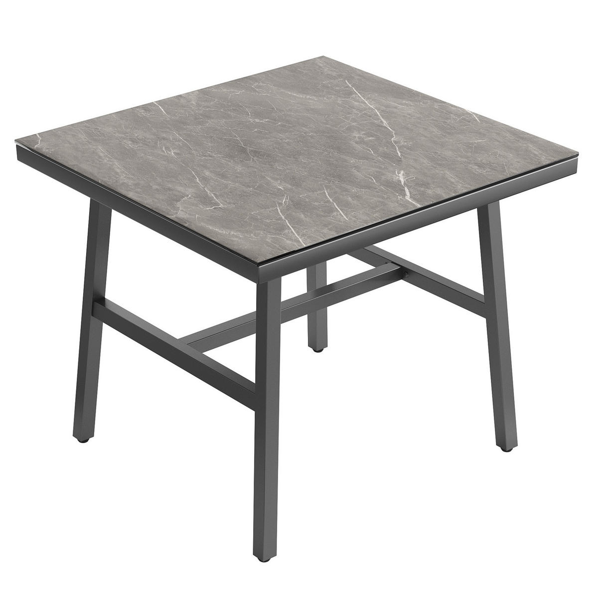 OUTDOOR-SOFASET 238x61x78cm grau aus Metall und mit Kissen - Grau, Metall - Modfu