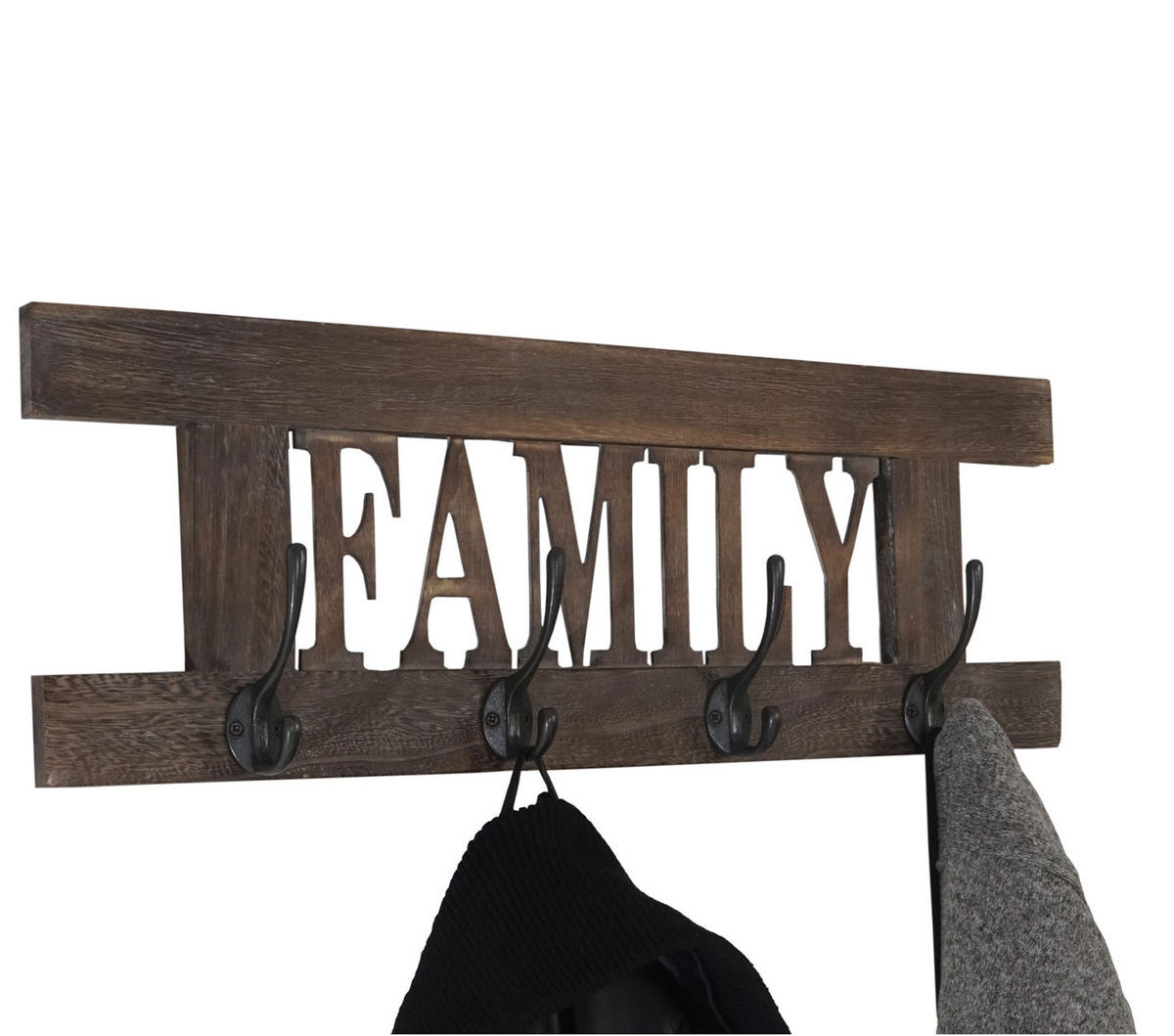 WANDGARDEROBE FAMILY SHABBY-LOOK Braun - Braun, Holz (60/21/2cm) - Jamb