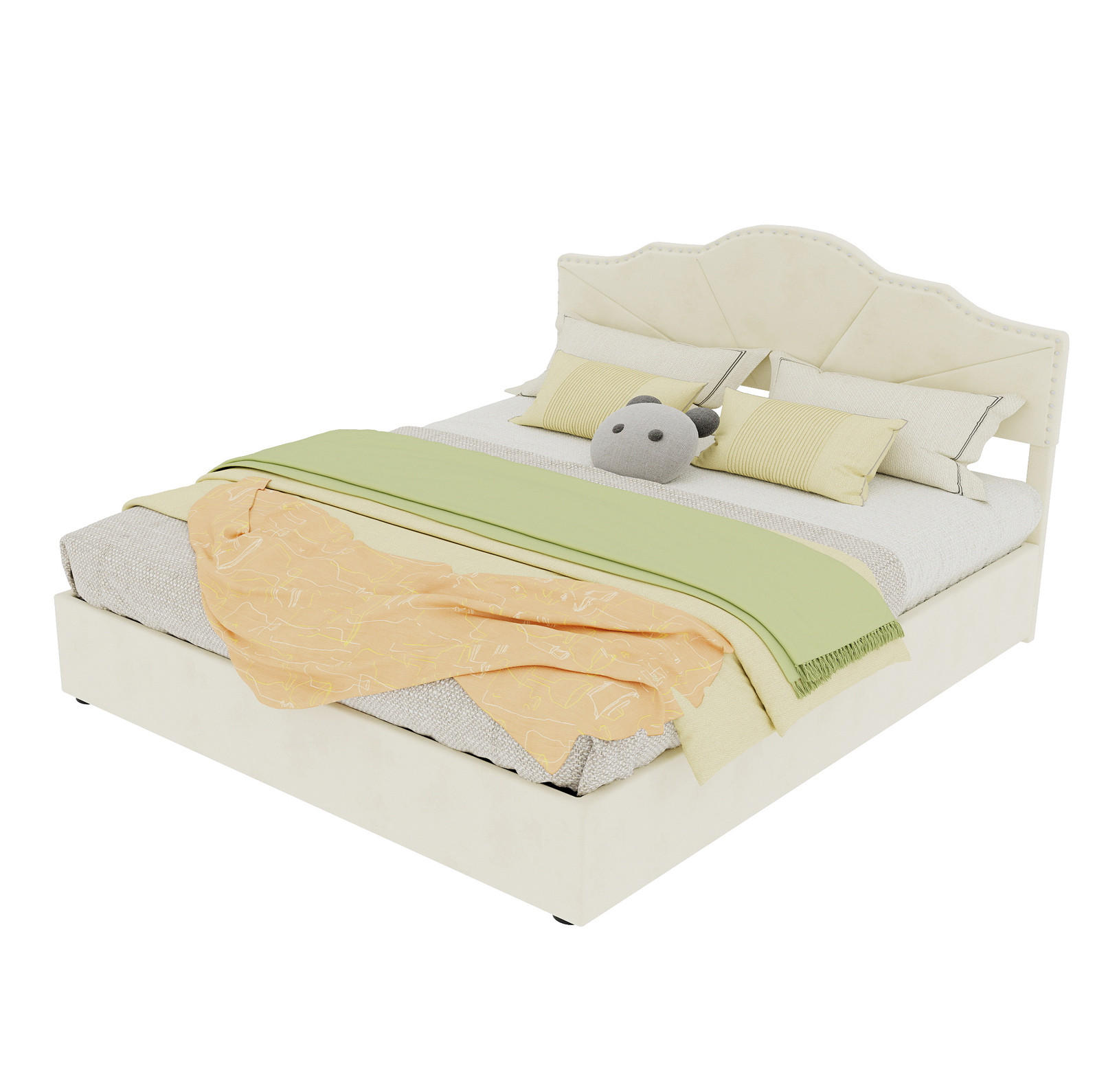 Redom Polsterbett Beige 160x200 cm