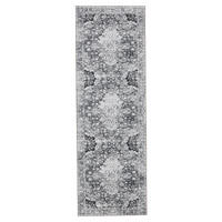 VINTAGE-LÄUFER George waschbar 80x240 cm - Anthrazit, Kunststoff (80/240cm) - benuta