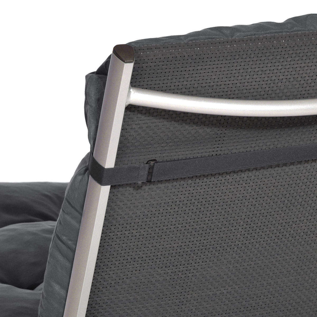 NIEDERLEHNERAUFLAGE Flair NL 100/50/8cm Graphitgrau (4tlg) - Graphitfarben, Textil (50/8/100cm) - Beautissu 