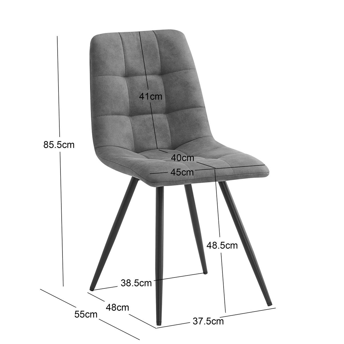 STUHL 2er-Set Stoff Braun - Braun, Textil (45/85/55cm) - Nordlys