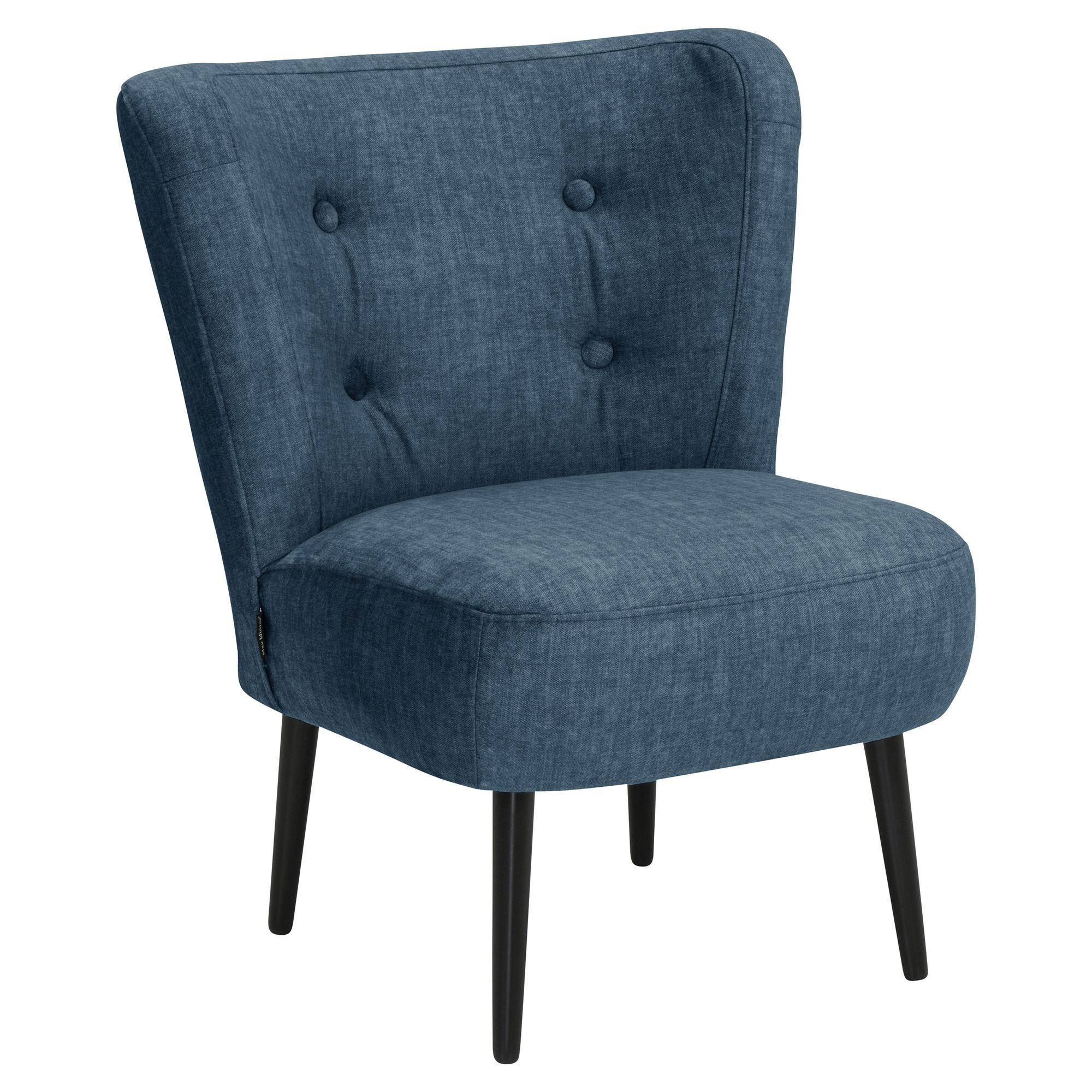 POLSTERSESSEL Kassi Samtvelours dunkelblau - Dunkelblau, Kunststoff (68/80/69cm) - 58aufmkessel