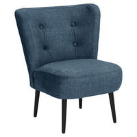 POLSTERSESSEL Kassi Samtvelours dunkelblau - Dunkelblau, Kunststoff (68/80/69cm) - 58aufmkessel