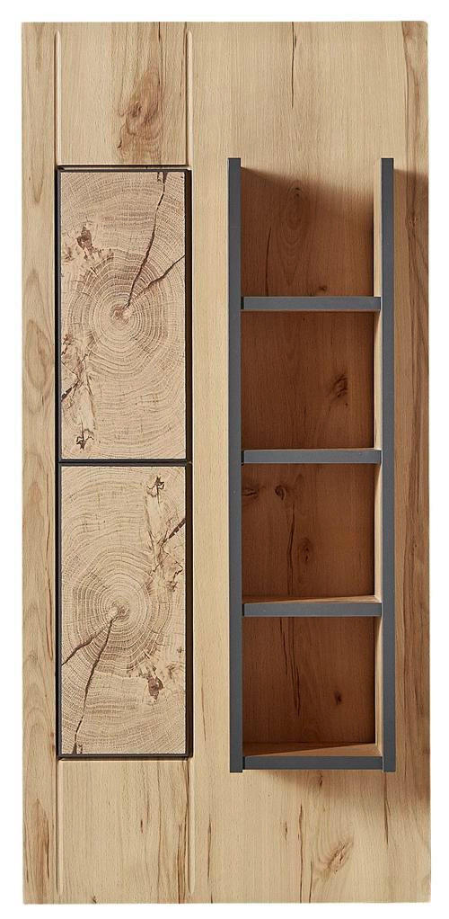 WANDBOARD Graphitfarben, Buchefarben  - Buchefarben/Graphitfarben, KONVENTIONELL, Holzwerkstoff (50/108/17cm) - Xora