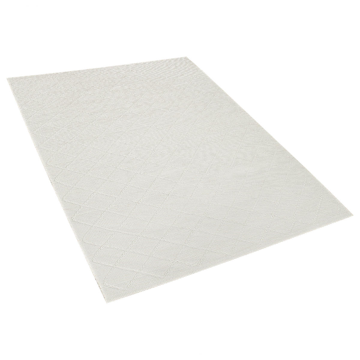 KURZFLOR-TEPPICH Ellek 200/140 cm - Weiß, Textil (140/200cm) - Beliani