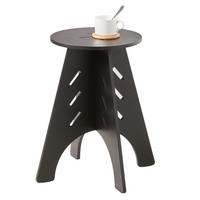 BEISTELLTISCH mit Zapfenverbindungen Schwarz - Schwarz, Holz (33/33/49cm) - SoBuy