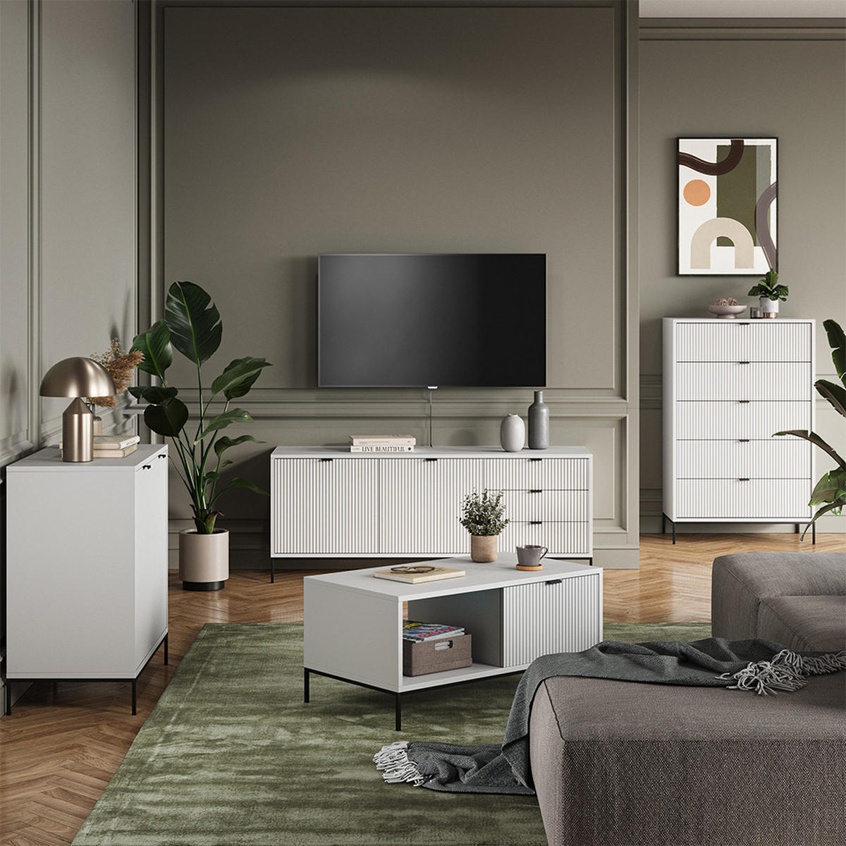 GARDEROBENAUFSATZ Eliza Weiß 60 x 85 cm - Weiß, Holzwerkstoff (60/85/12.1cm) - Vicco