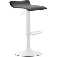 BARHOCKER Lederlook schwarz - Schwarz/Weiß, Textil/Metall (36/63/39cm) - CLP