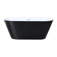 FREISTEHENDE Badewanne - 1 Person - Acryl - Schwarz - - Schwarz, Kunststoff (150/58/70cm) - Vente-Unique