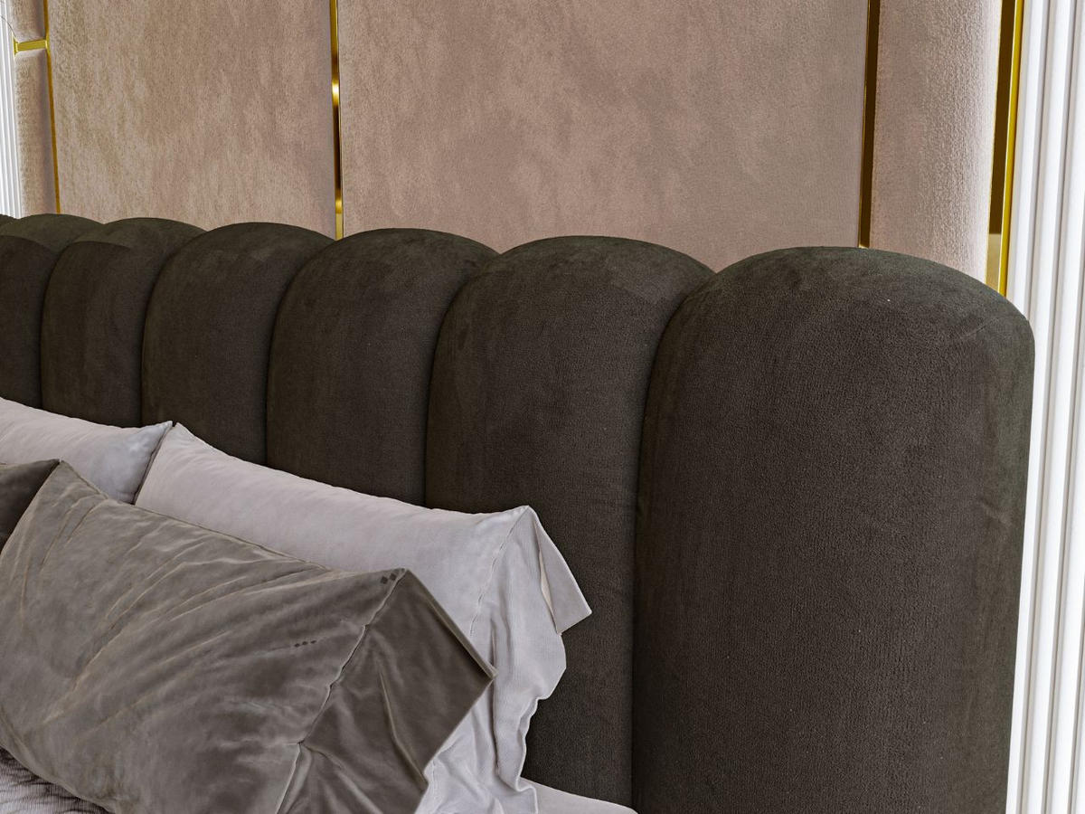 POLSTERBETT Averia 140x200 Schwarz - Schwarz, Textil (140/200cm) - Graingold