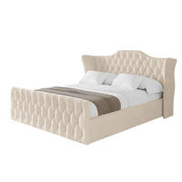 POLSTERBETT mit Bettkasten, Fußteil und Lattenrost, Boxbett mit Matratze H3/H4 - ZORAN-Z 180x200 Beige - Creme, Holzwerkstoff/Textil (180/200cm) - ALTDECOR
