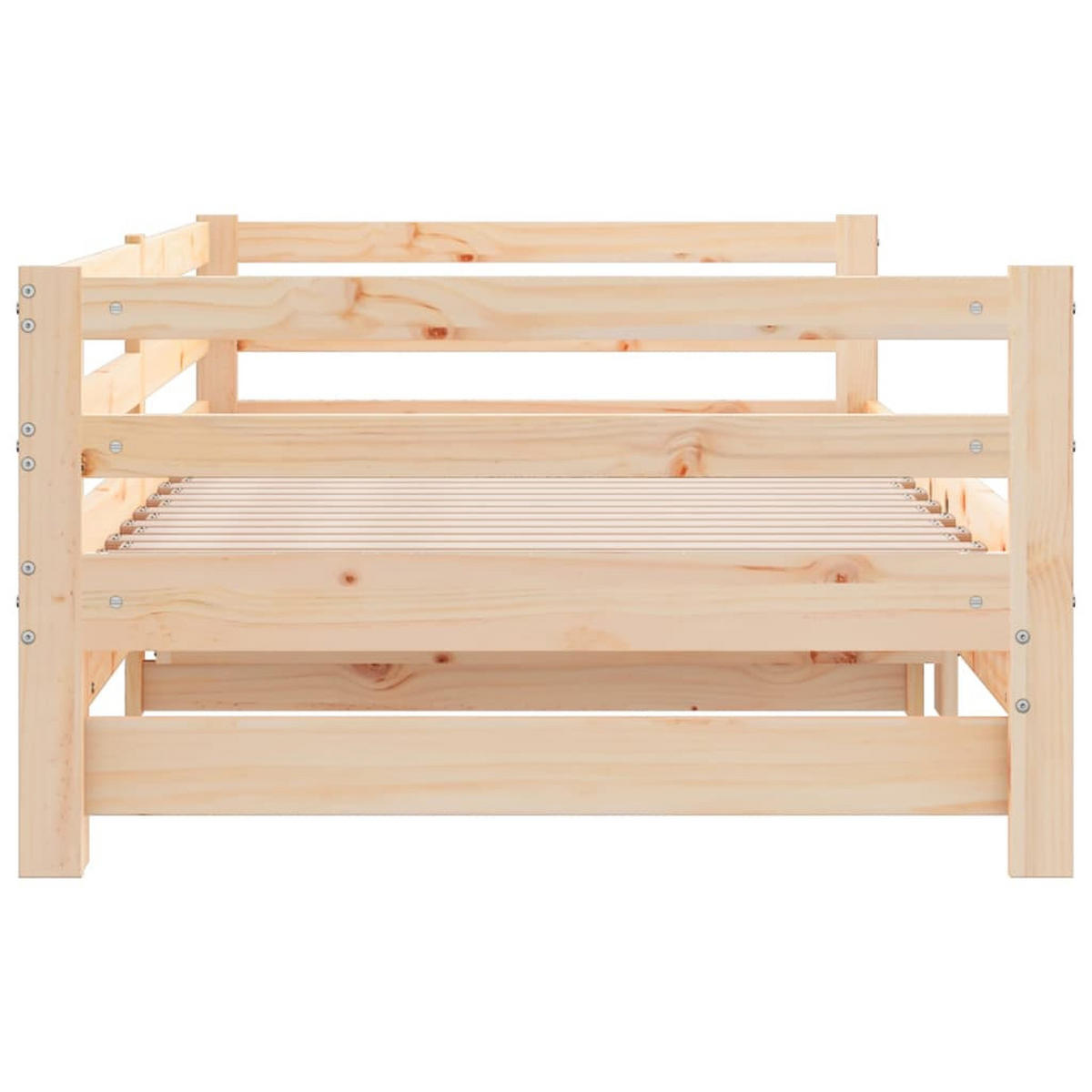AUSZIEHBARES Tagesbett Ohne Matratze 80/200 Cm - Braun, Naturmaterialen (80/200cm) - vidaXL