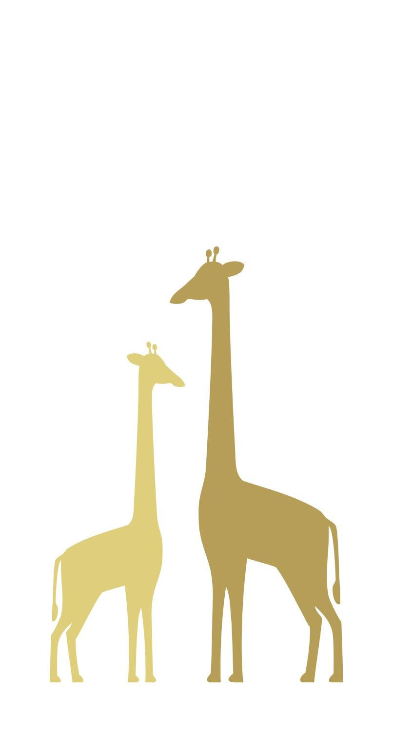 FOTOTAPETE Giraffen 150 x 279 cm - Gelb, Papier (150/279cm) - ESTAhome