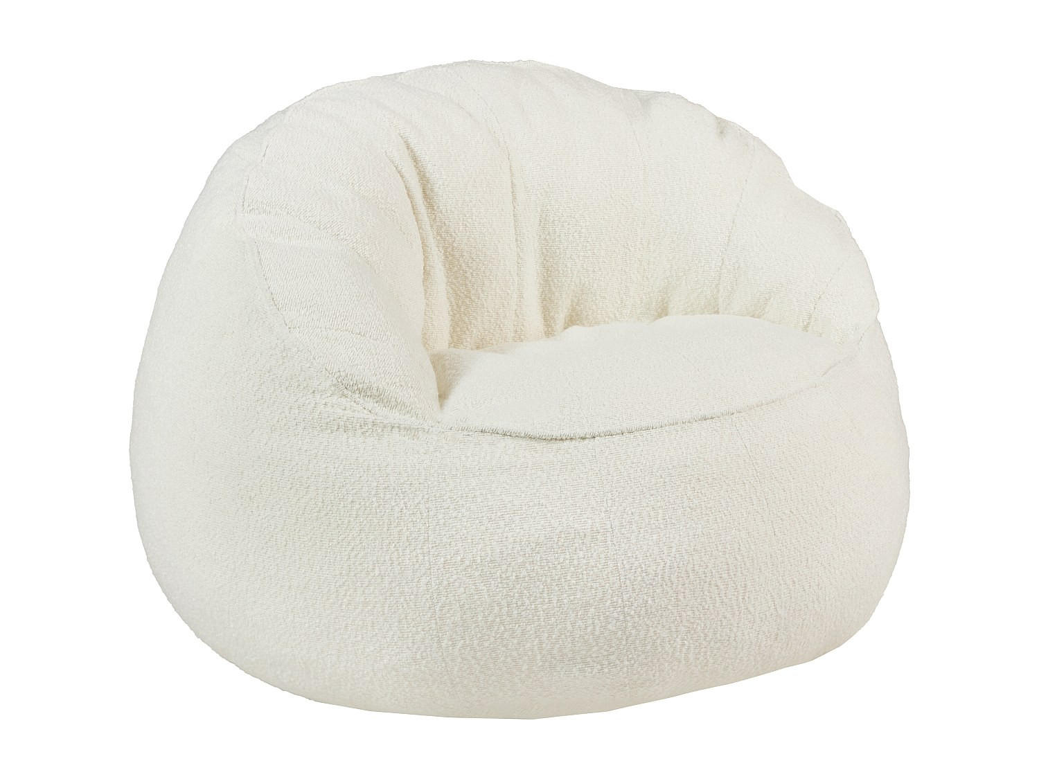 MUSCHELSESSEL - Bouclé-Stoff - Weiß - FONADO - Beige, Textil (80/73/80cm) - Vente-Unique