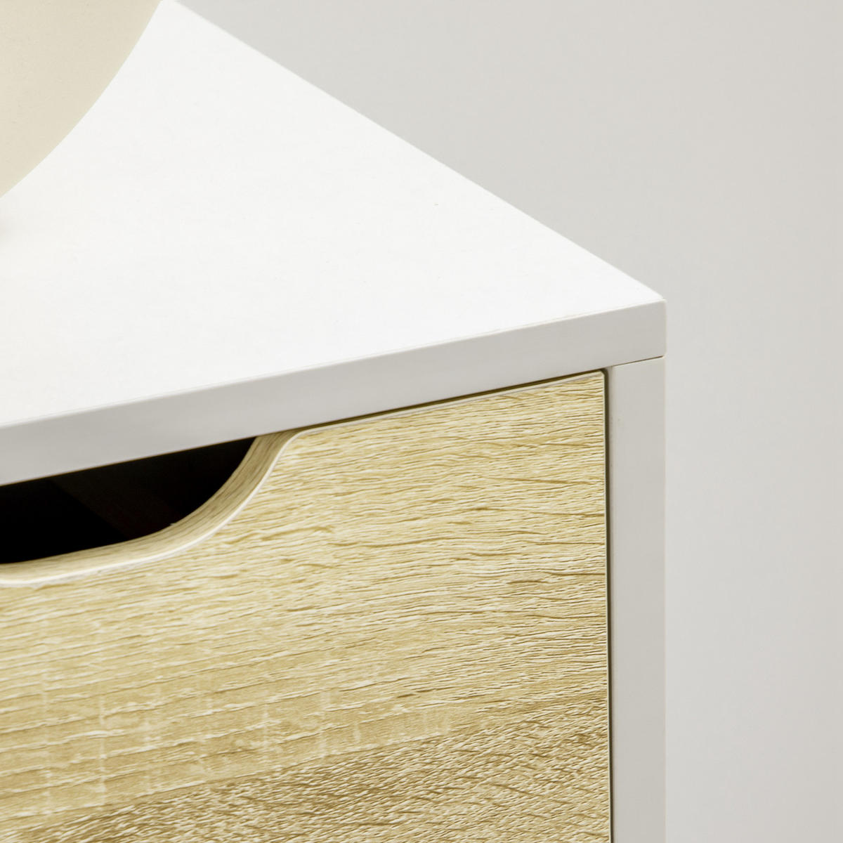 KOMMODE Weiß Eichefarben 60/40/77,5 cm - Weiß, Holzwerkstoff (60/77.5/40cm) - PANGIVO