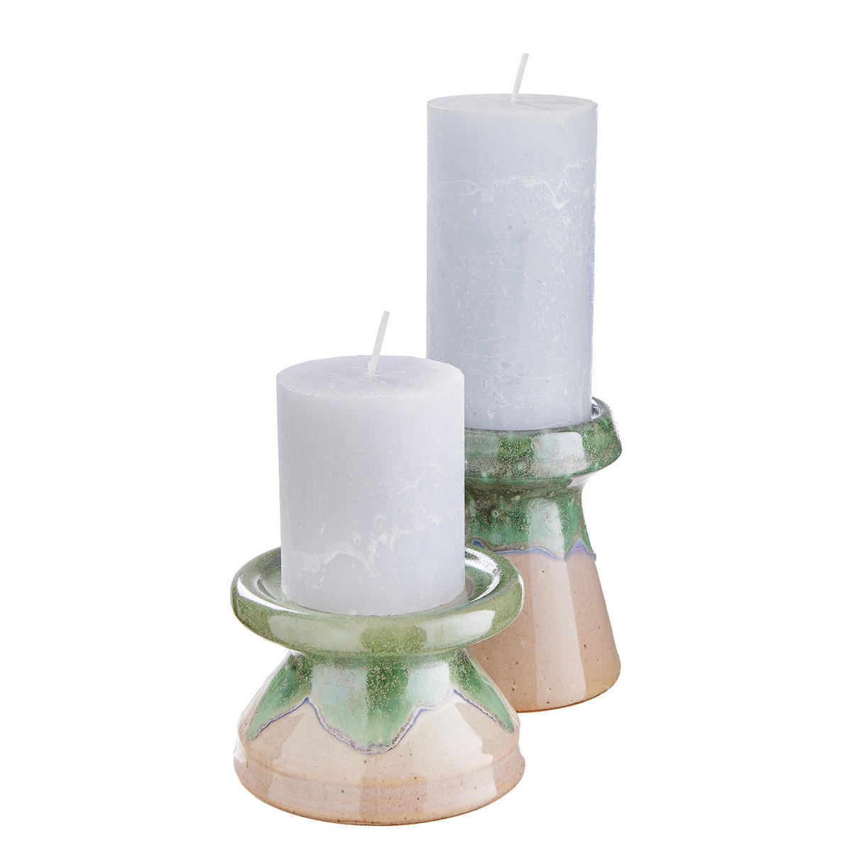 KERZENHALTER Seventies - Beige, Keramik (10/12/10cm) - Butlers